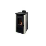 Poêle à granulés blanc ELITE 7 kW, chauffage efficace pour une pièce jusqu'à 110 m³ avec un design moderne